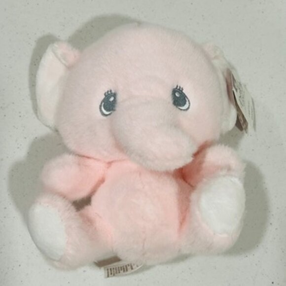Baby Ganz Pink DARLING ELEPHANT with RATTLE BG4683 Plush 8" Stuffed Animal NWT - Picture 1 of 8